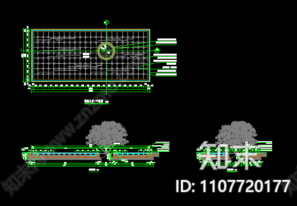 镜面水景观施工图cad施工图下载【ID:1107720177】