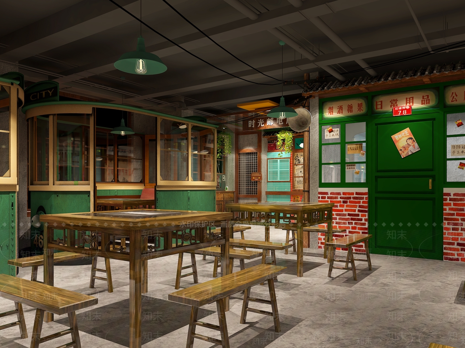 复古怀旧烧烤店3D模型下载【ID:1107723916】