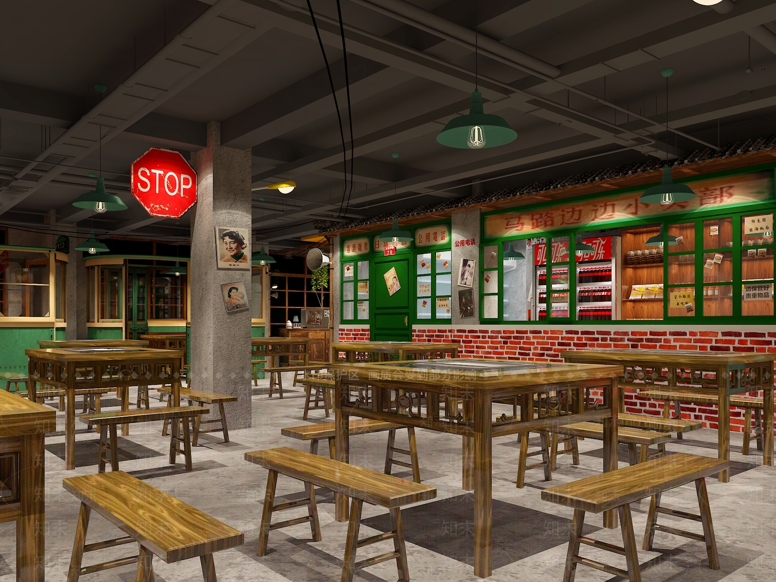 复古怀旧烧烤店3D模型下载【ID:1107723916】