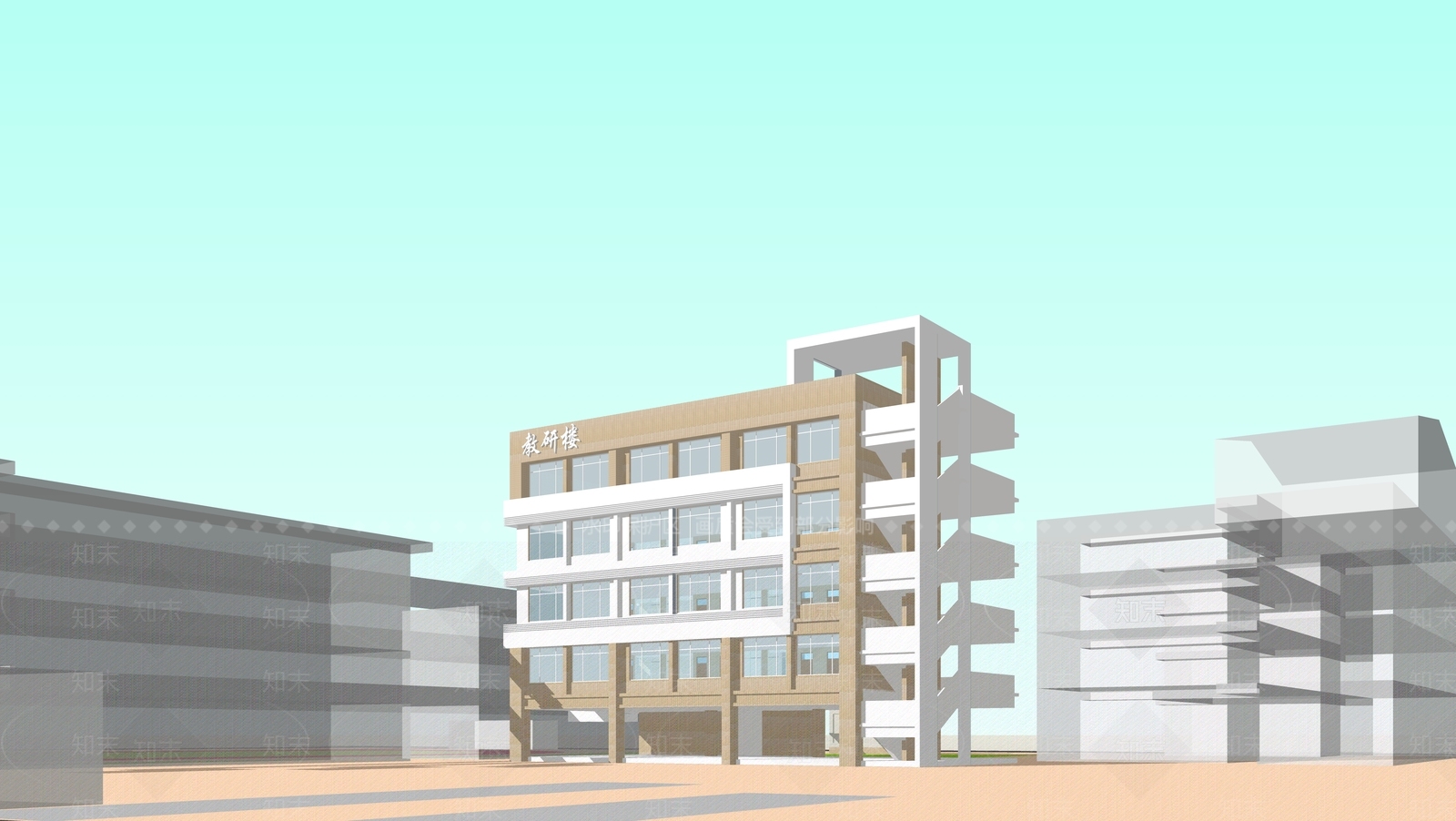 现代学校SU模型下载【ID:1107724189】