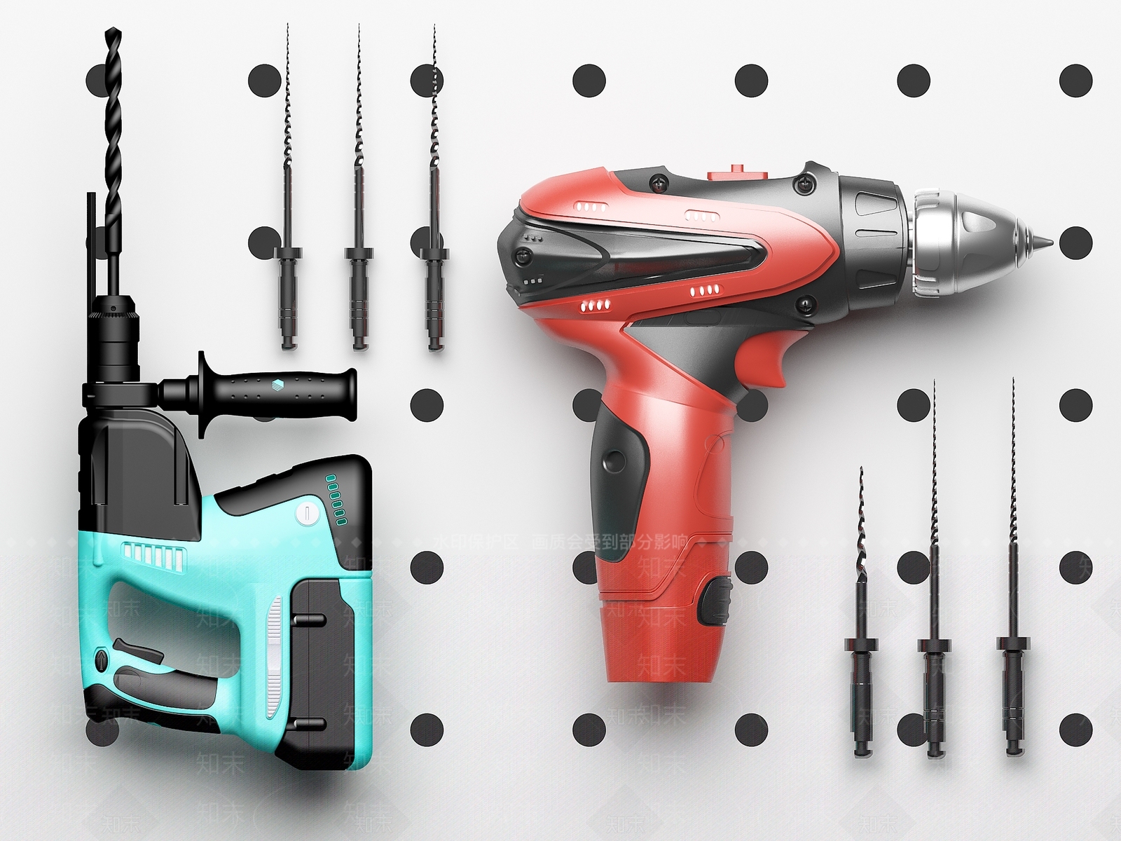 现代电钻3D模型下载【ID:1107724246】