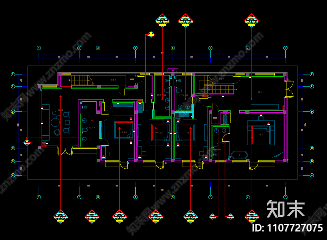 千岛湖民宿施工图cad施工图下载【ID:1107727075】