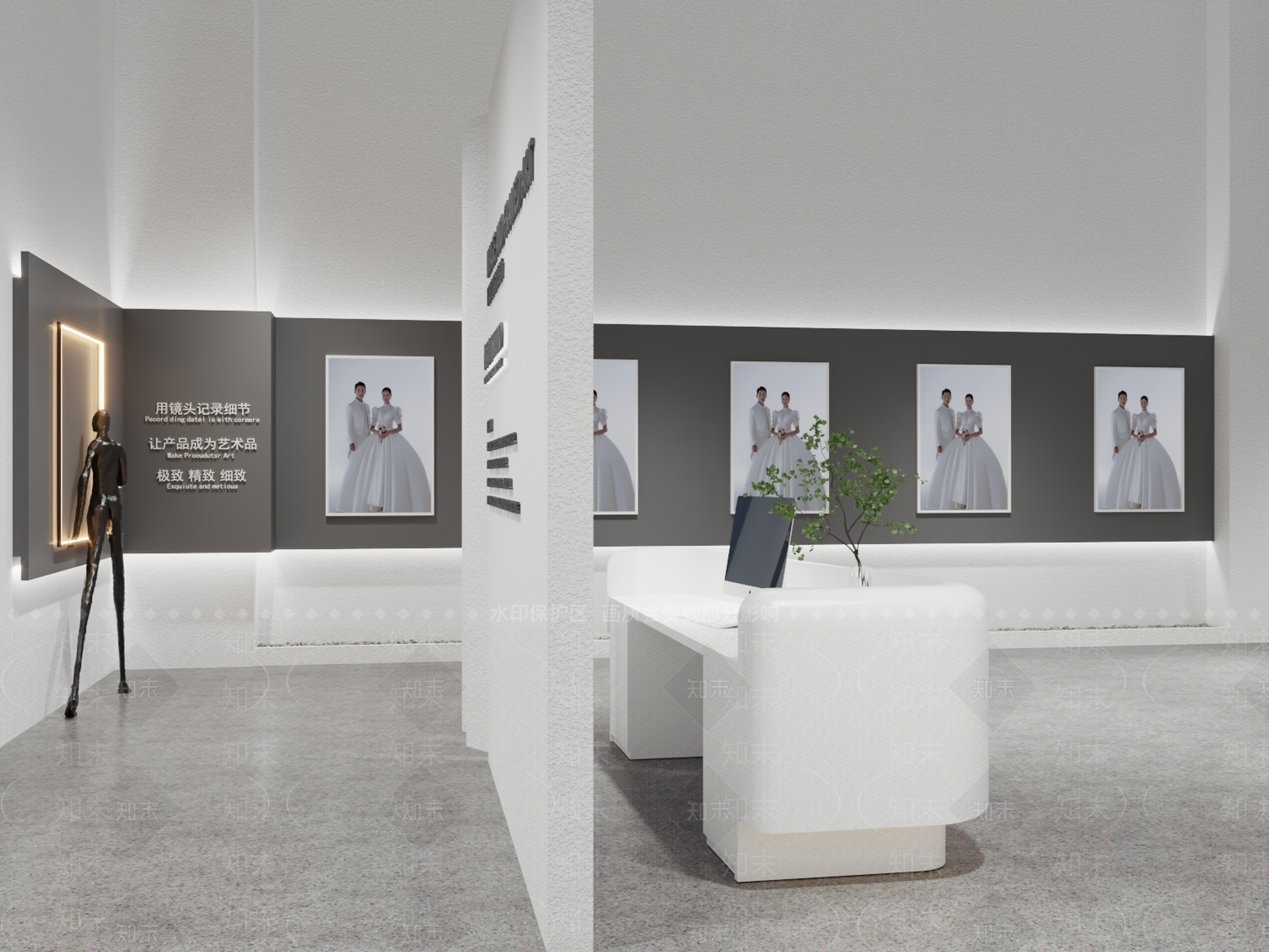 现代婚纱摄影3D模型下载【ID:1107728141】