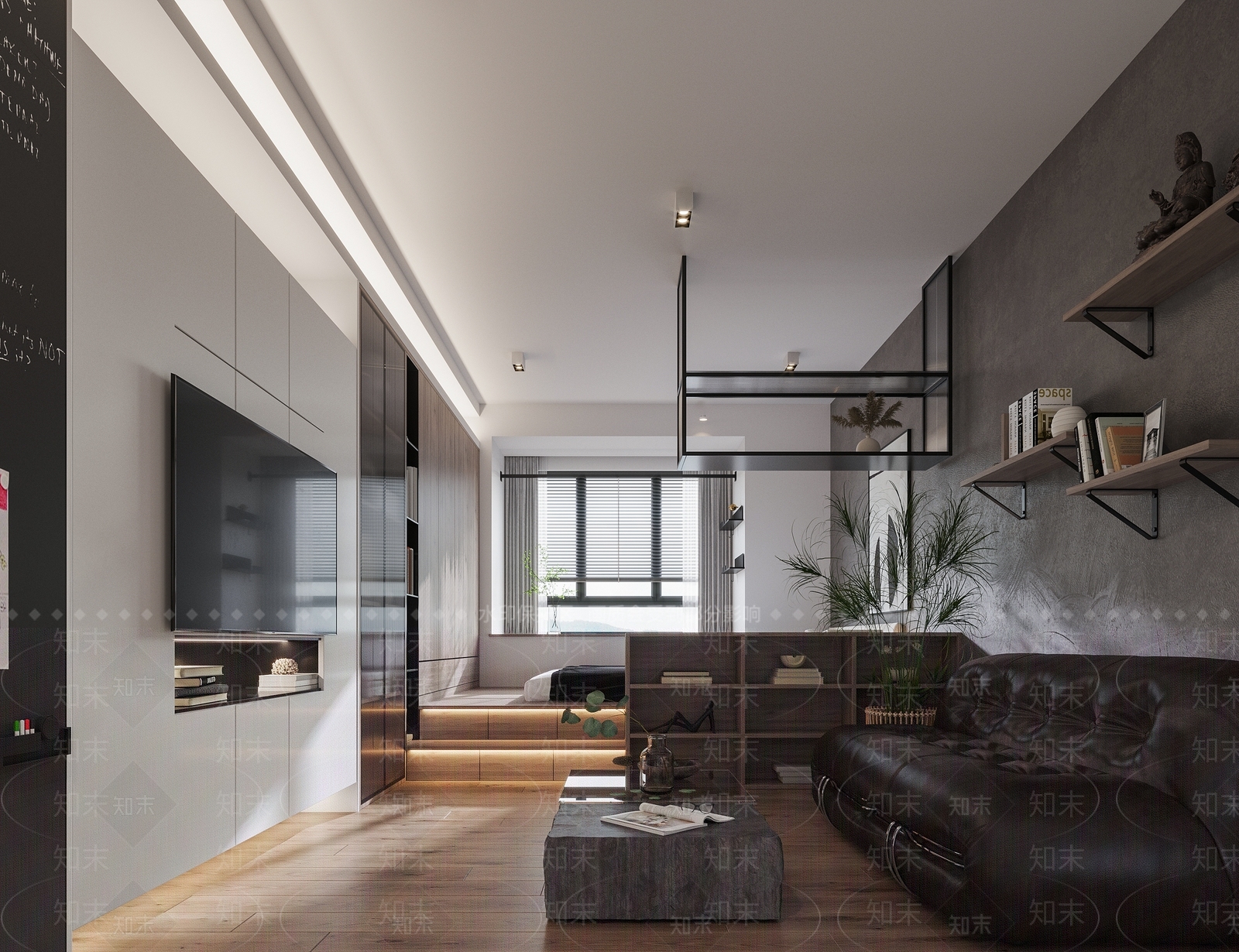现代单身公寓3D模型下载【ID:1107731489】