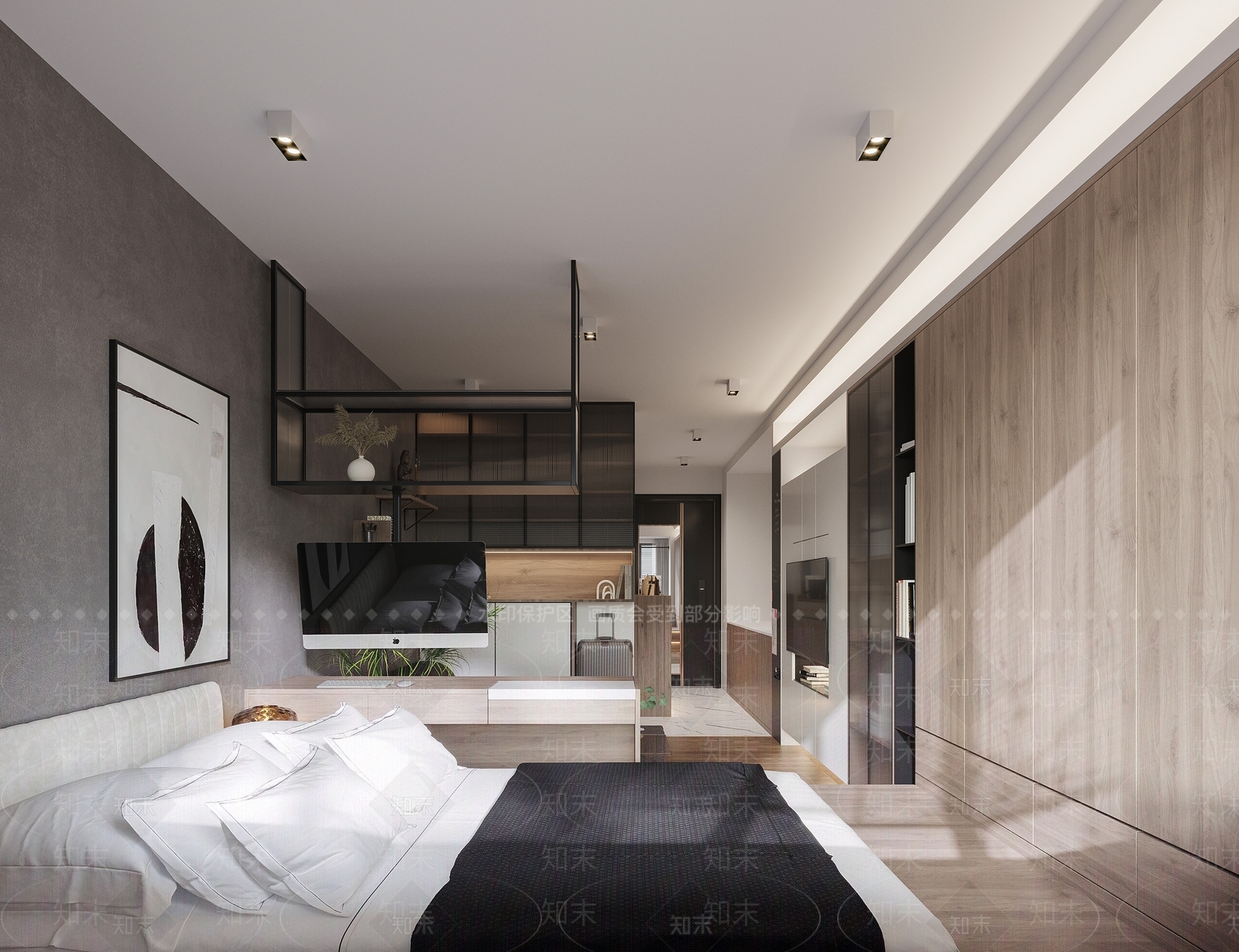 现代单身公寓3D模型下载【ID:1107731489】