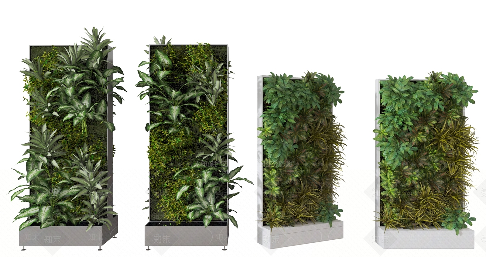 现代植物墙3D模型下载【ID:1107741588】