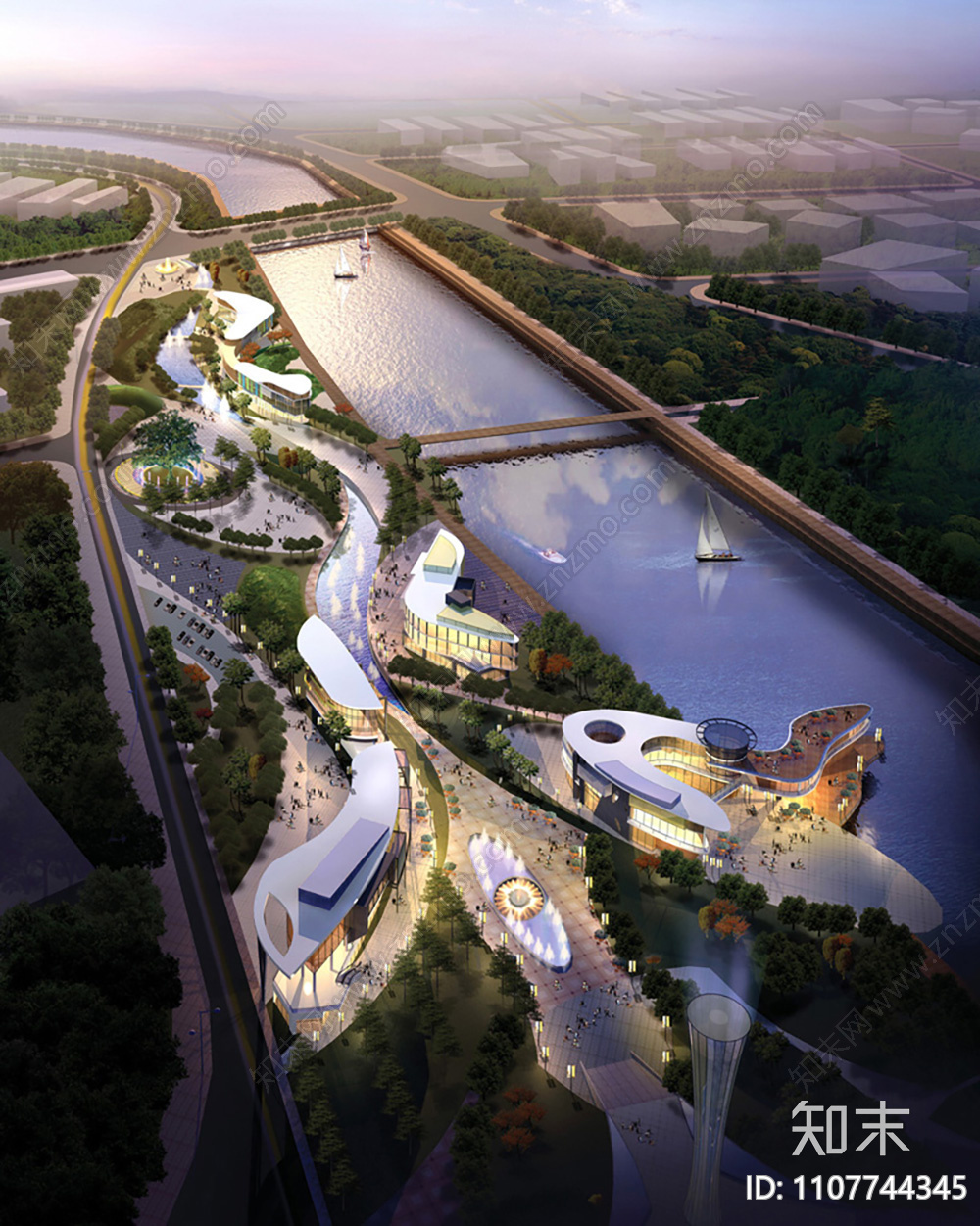 五彩滨江景观带风光带景观规划设计施工图下载【ID:1107744345】