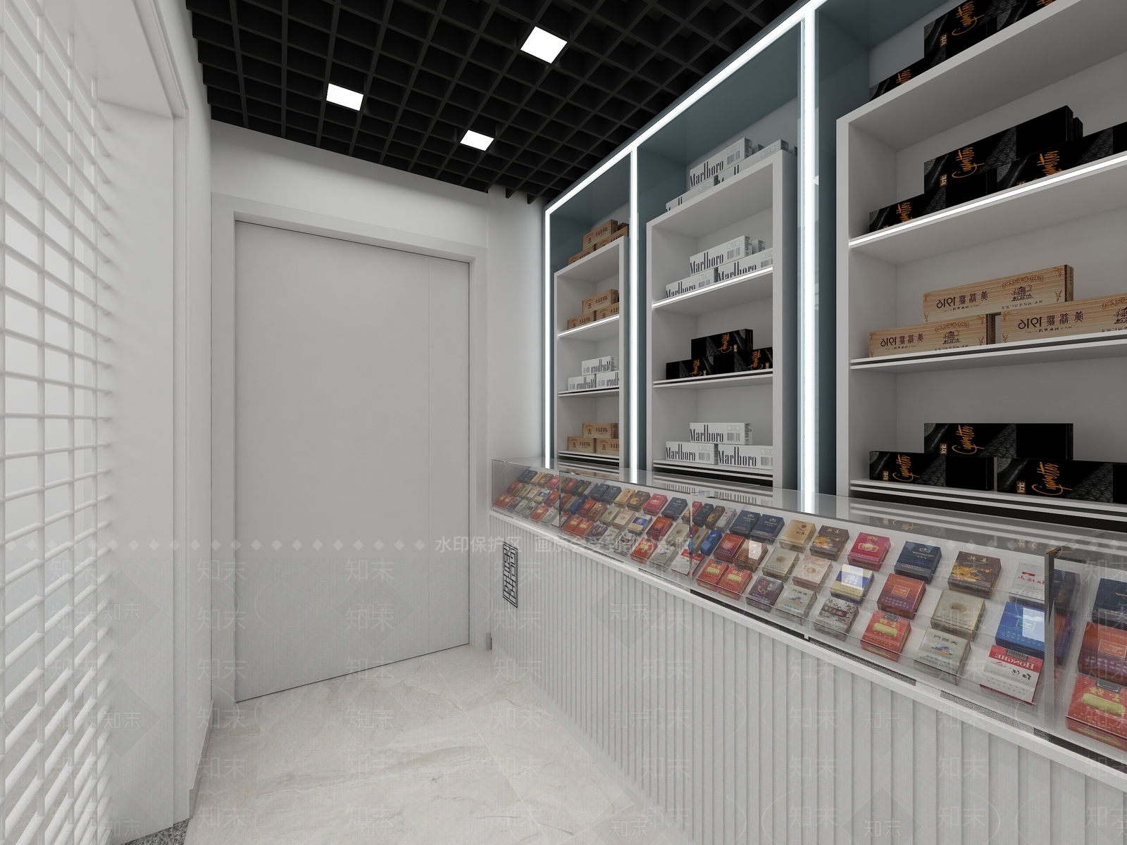 现代烟酒店3D模型下载【ID:1107744163】