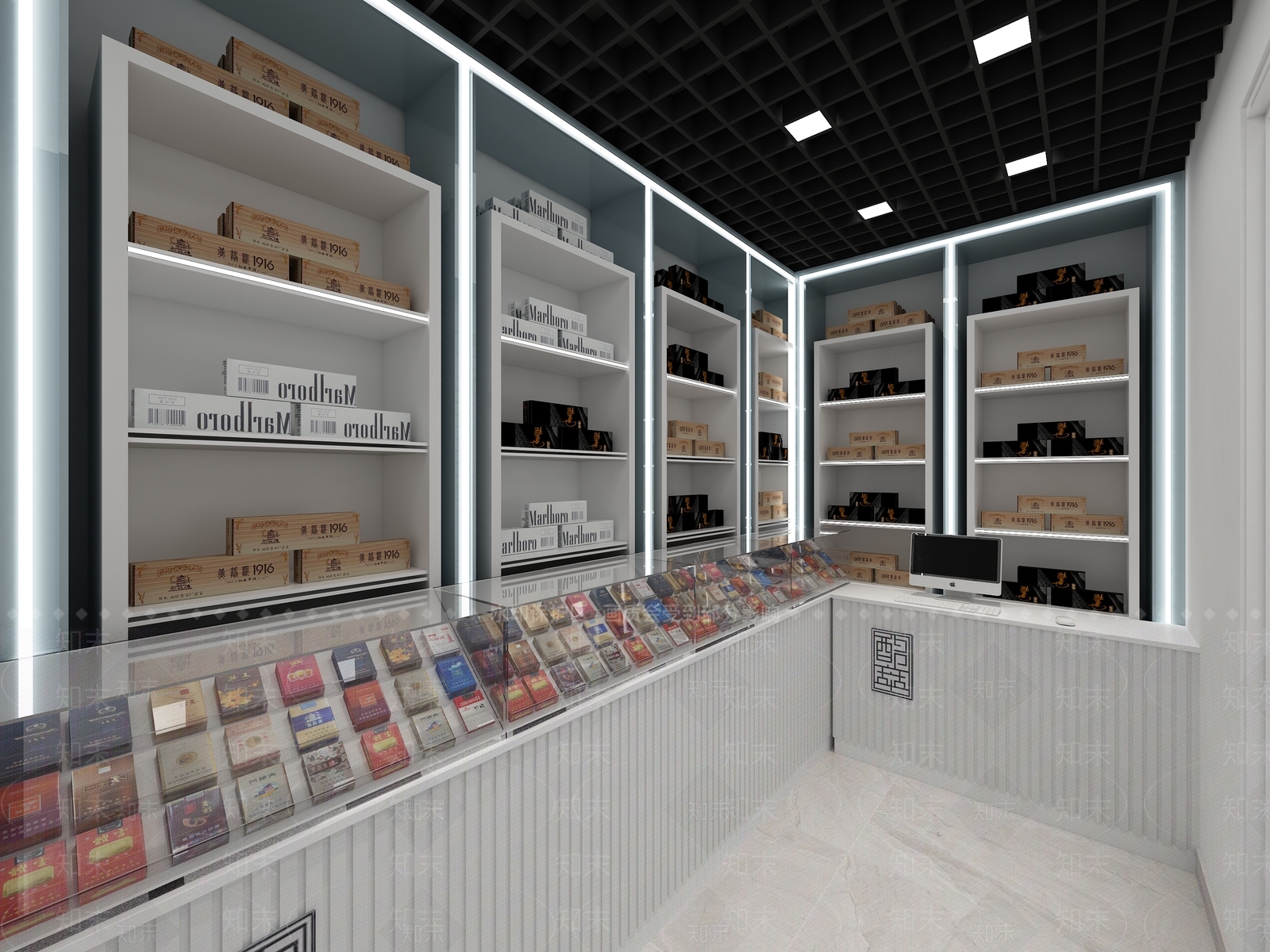 现代烟酒店3D模型下载【ID:1107744163】