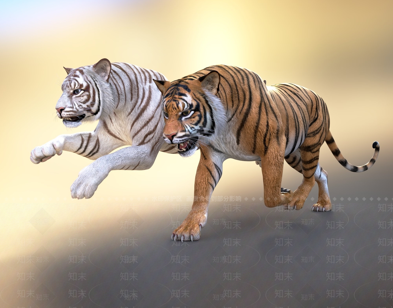现代老虎3D模型下载【ID:1107790825】