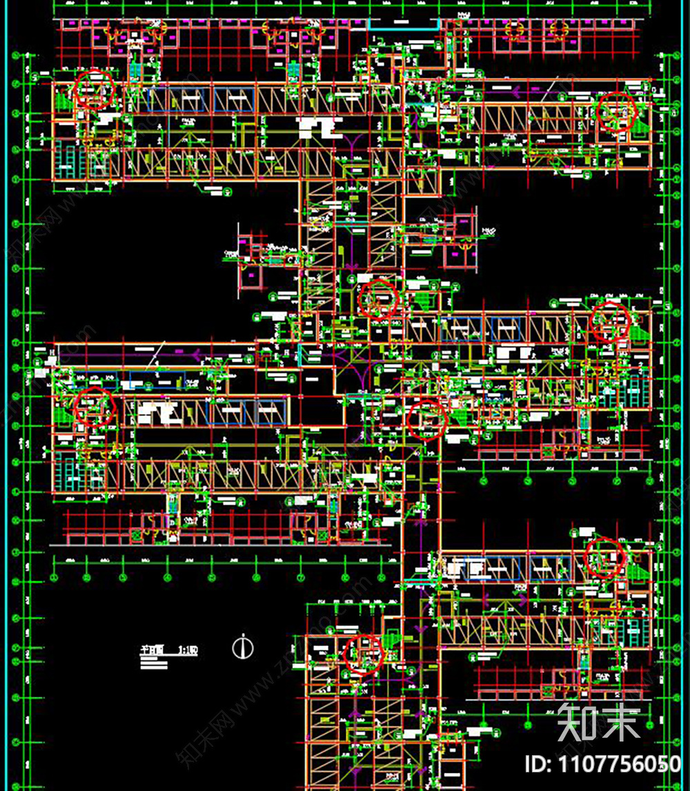 地下车库建筑CADcad施工图下载【ID:1107756050】