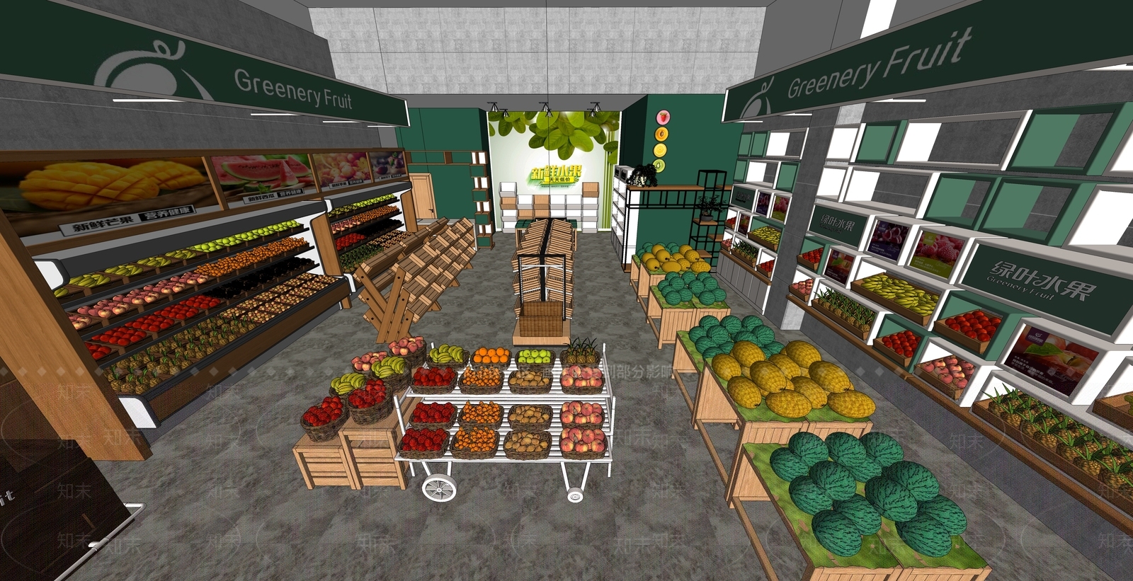现代水果超市SU模型下载【ID:1107759435】