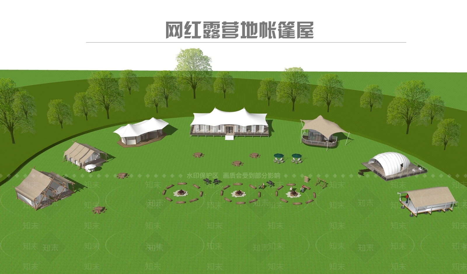 现代帐篷SU模型下载【ID:1107760986】