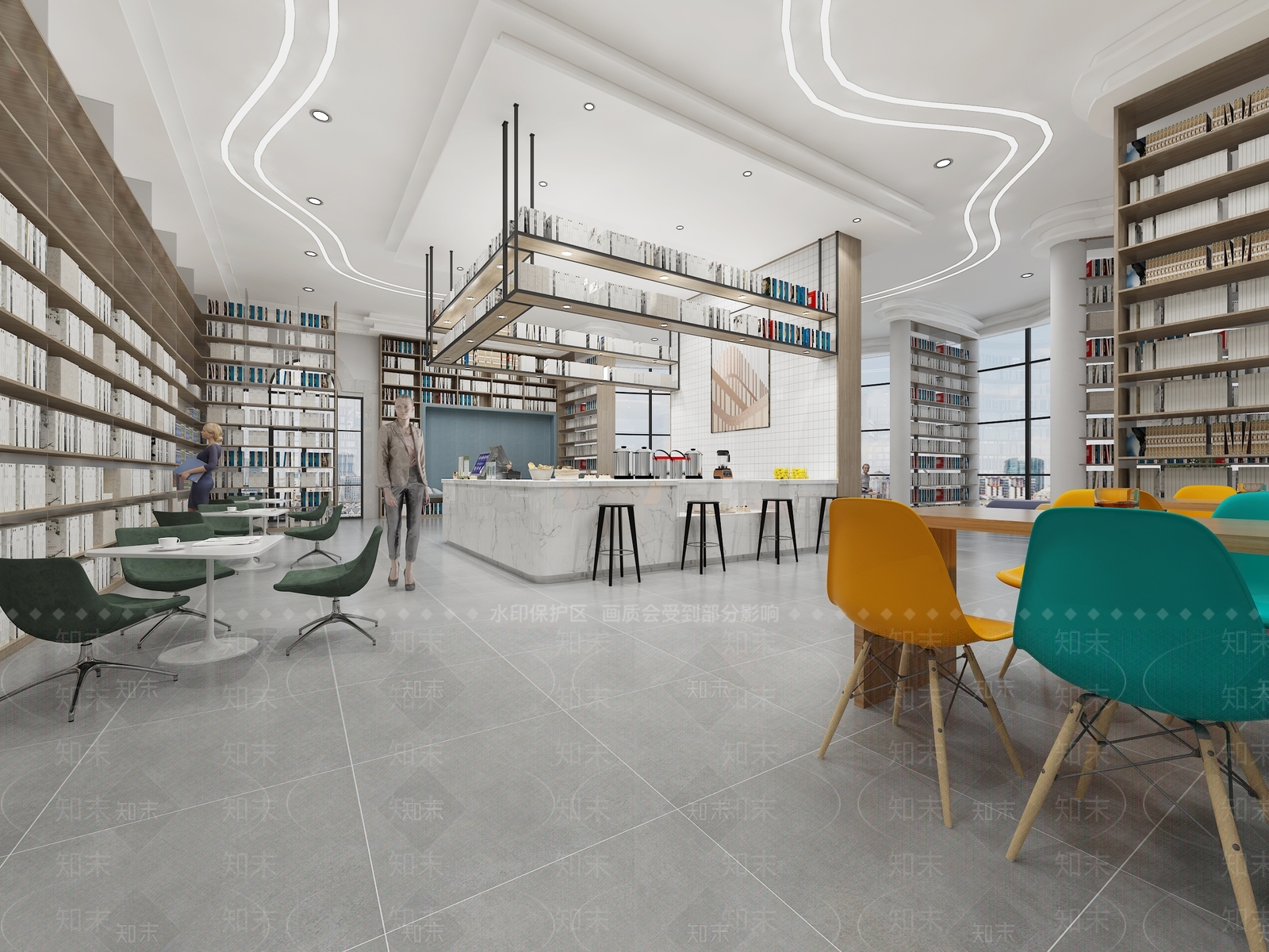 现代书店3D模型下载【ID:1107763587】
