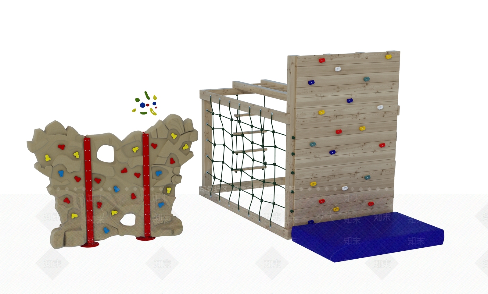 现代攀岩器材3D模型下载【ID:1107763841】