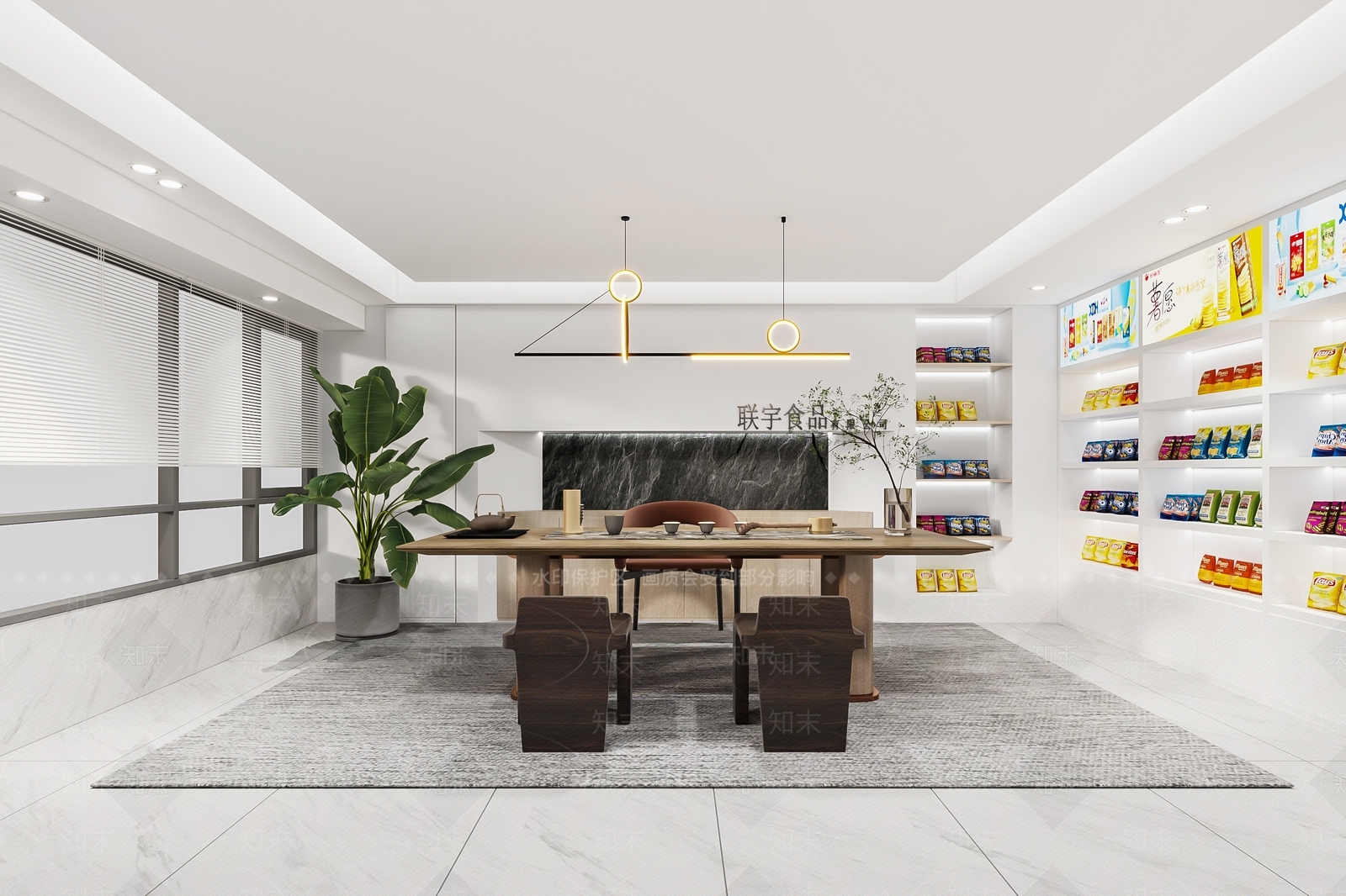 现代休息区3D模型下载【ID:1107767843】