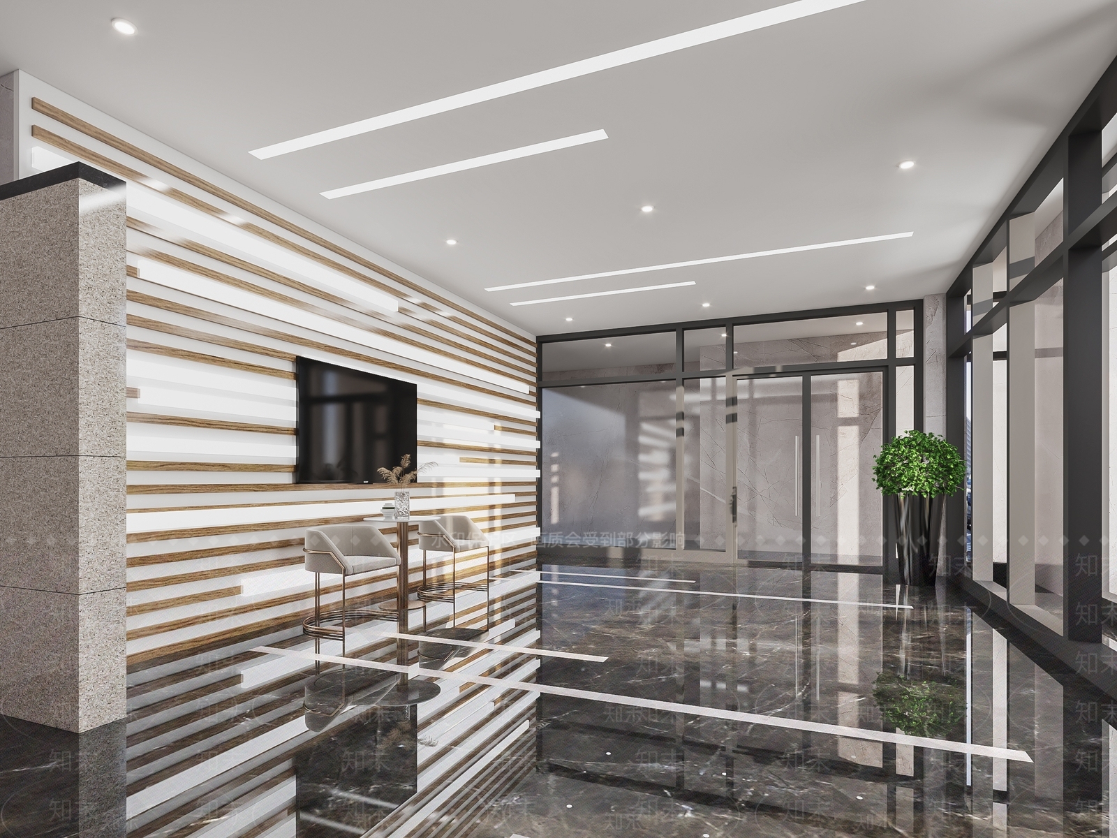 现代休息区3D模型下载【ID:1107772592】