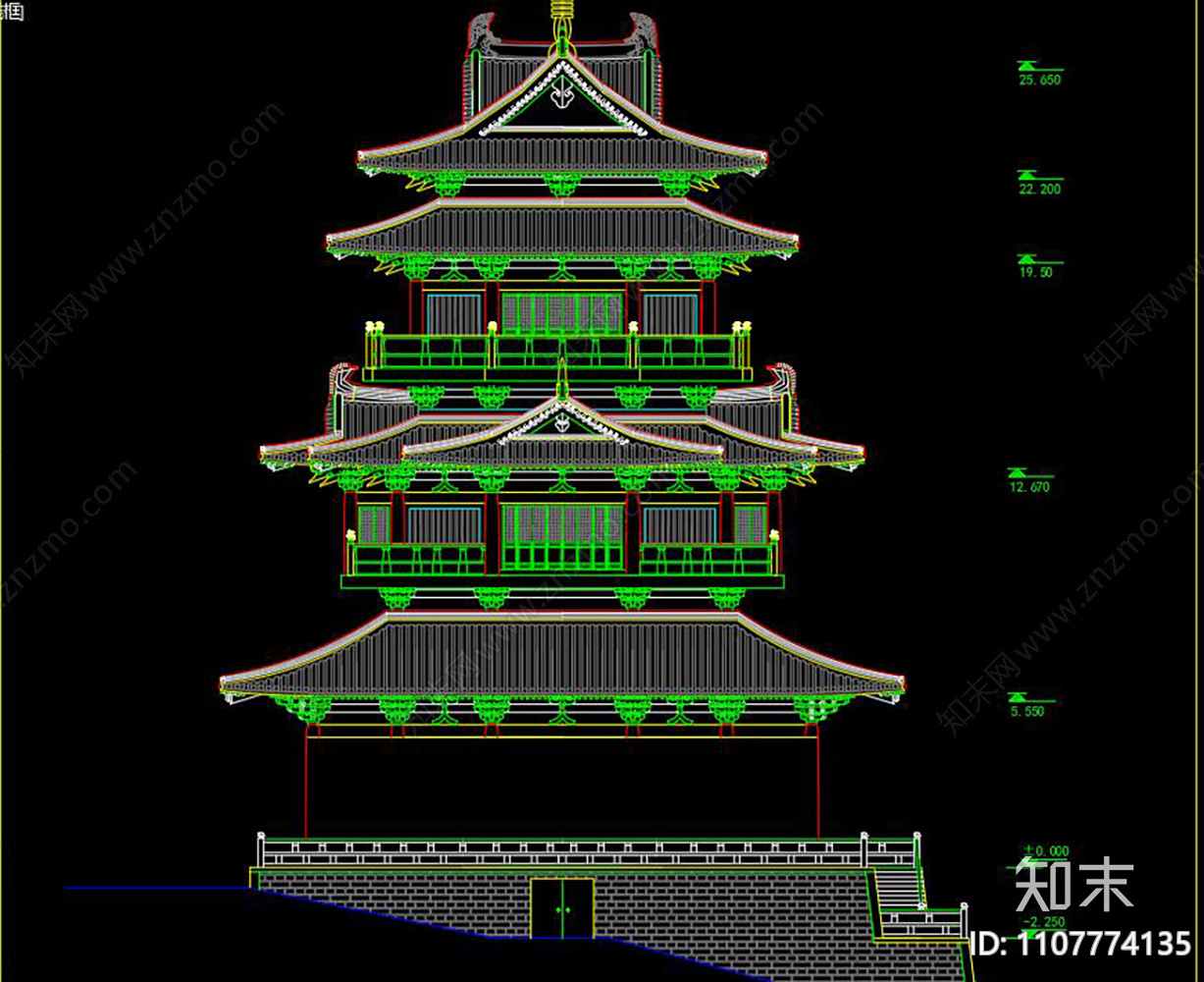 古典楼阁方案设计图纸施工图下载【ID:1107774135】