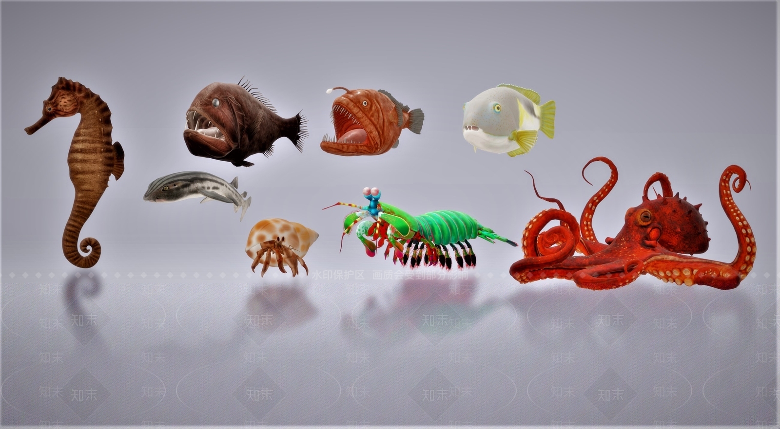 现代章鱼3D模型下载【ID:1107793280】
