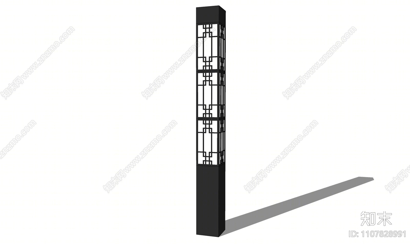 新中式风格景观灯SU模型下载【ID:1107828991】