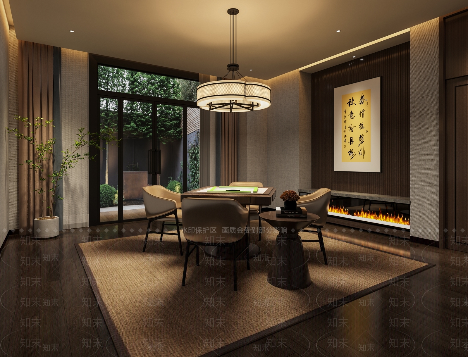 新中式茶馆3D模型下载【ID:1107792754】