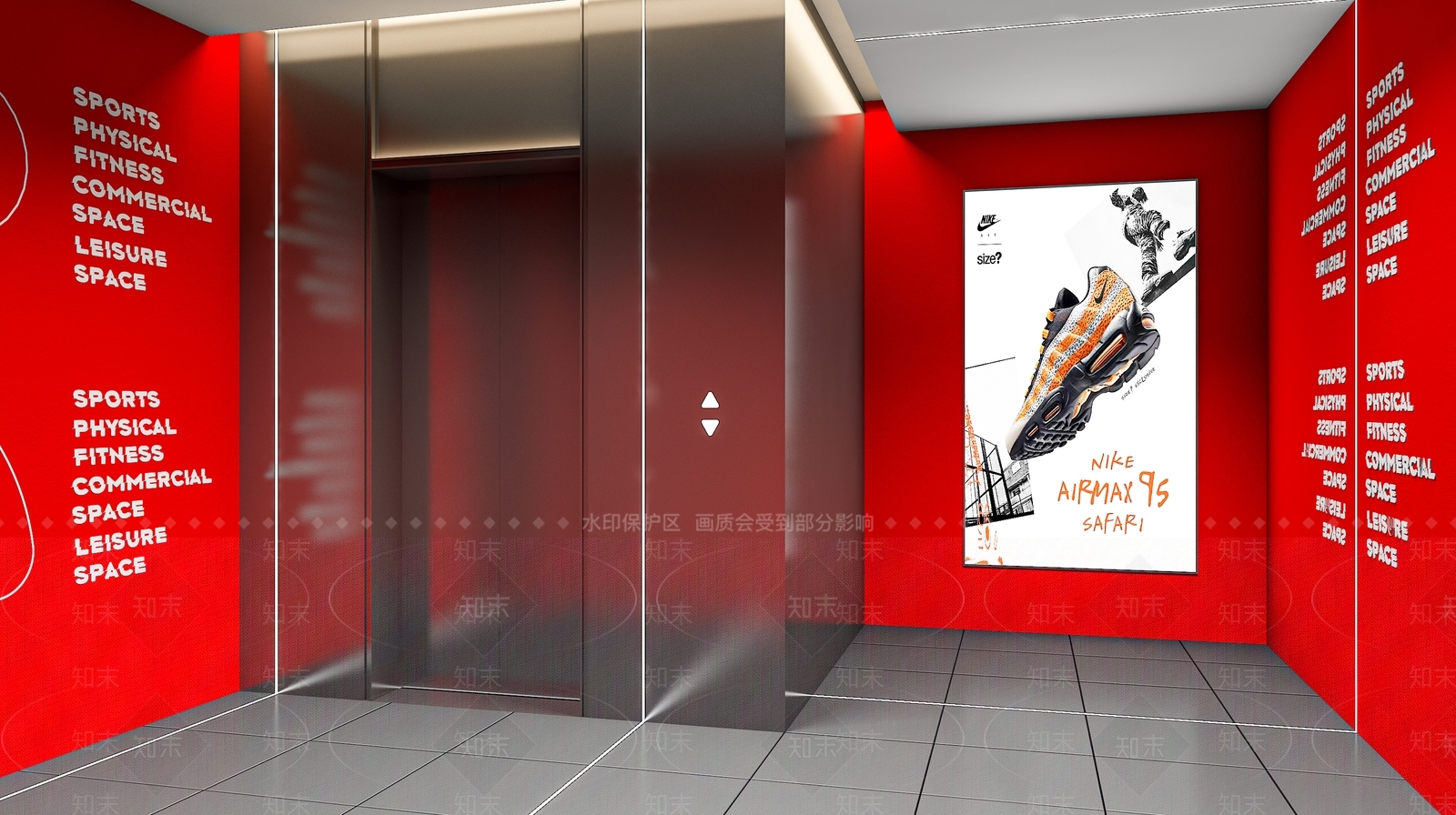现代室内停车场3D模型下载【ID:1107809982】