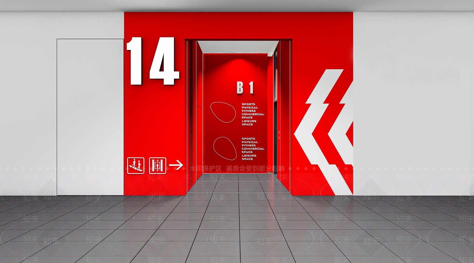 现代室内停车场3D模型下载【ID:1107809982】