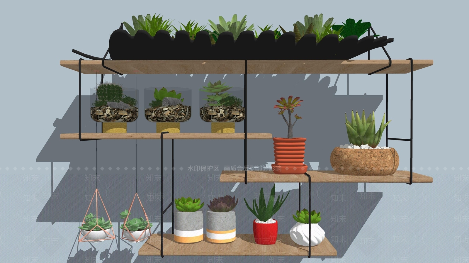现代盆栽SU模型下载【ID:1107823285】