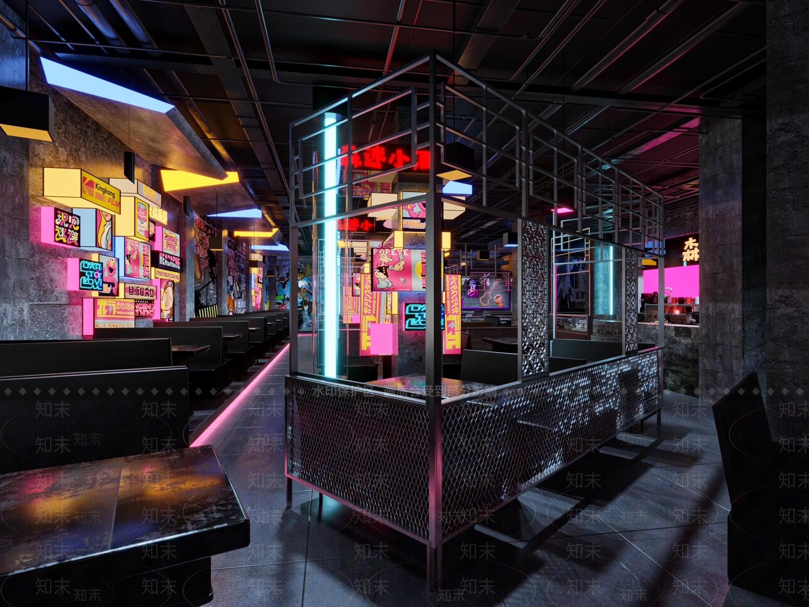 工业风酒吧3D模型下载【ID:1107845879】