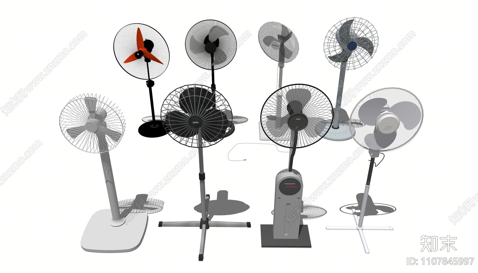 现代立式风扇SU模型下载【ID:1107845997】