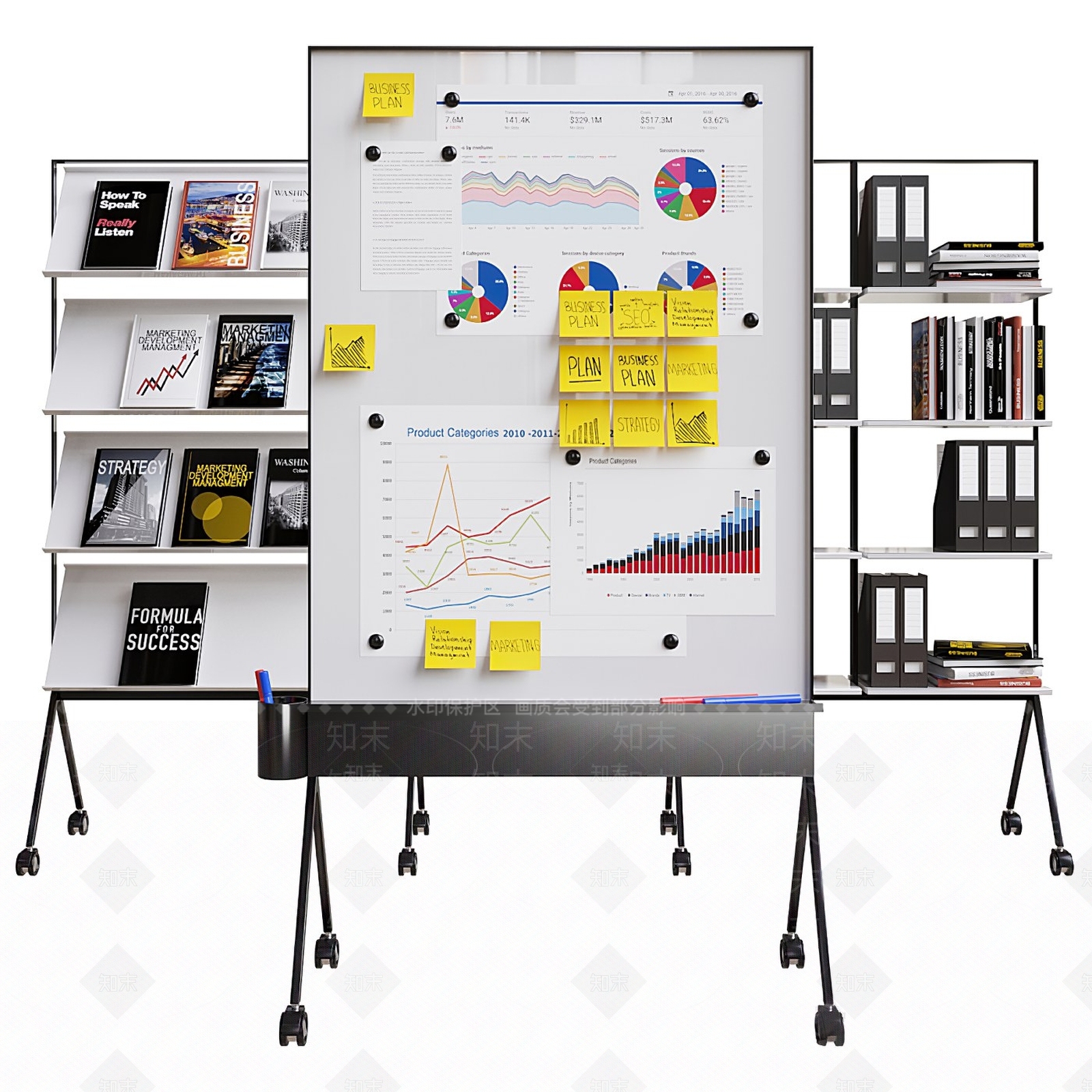 现代移动白板3D模型下载【ID:1107962003】
