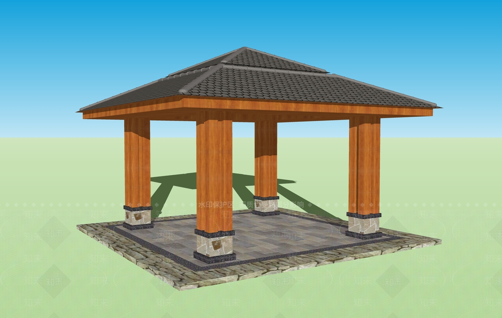 古典亭子SU模型下载【ID:1107848741】