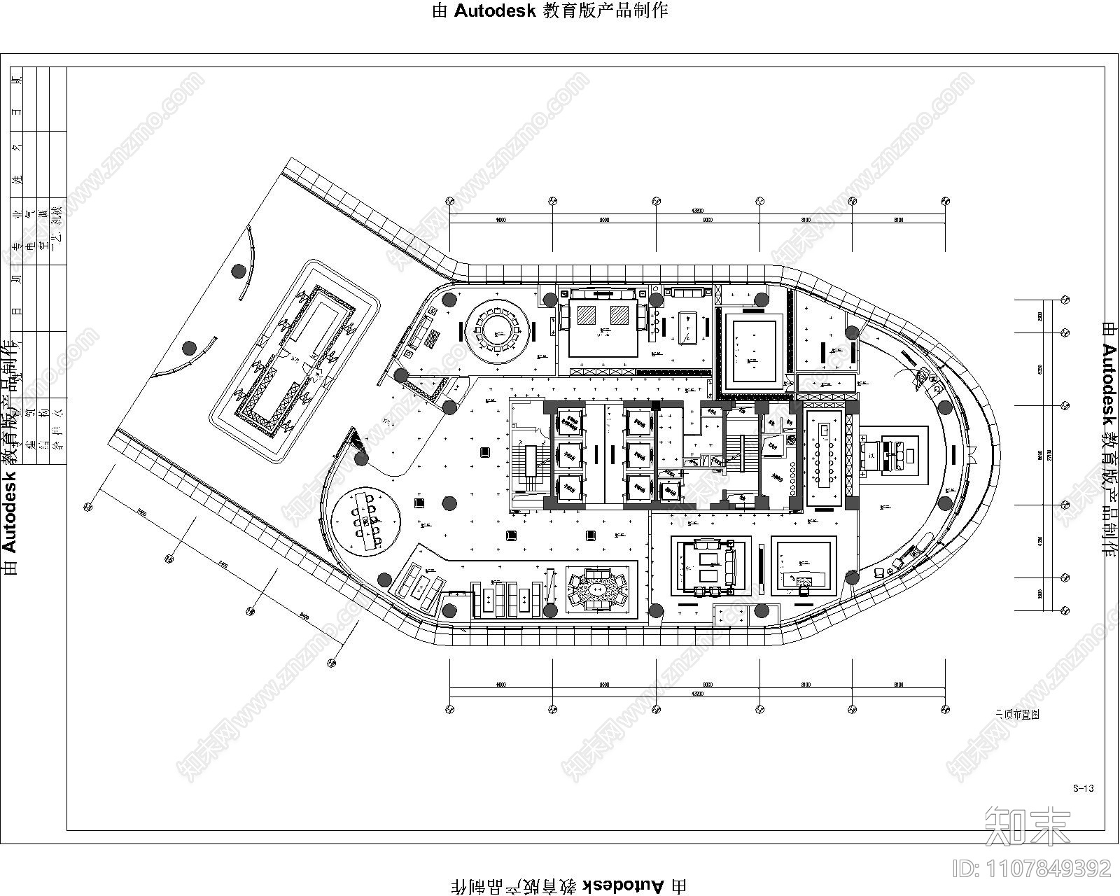 1500平私人会所施工图cad施工图下载【ID:1107849392】