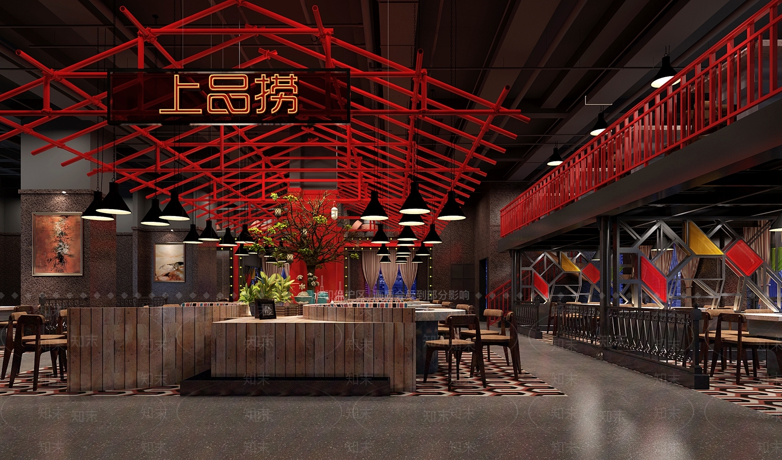 工业风火锅店3D模型下载【ID:1107851651】