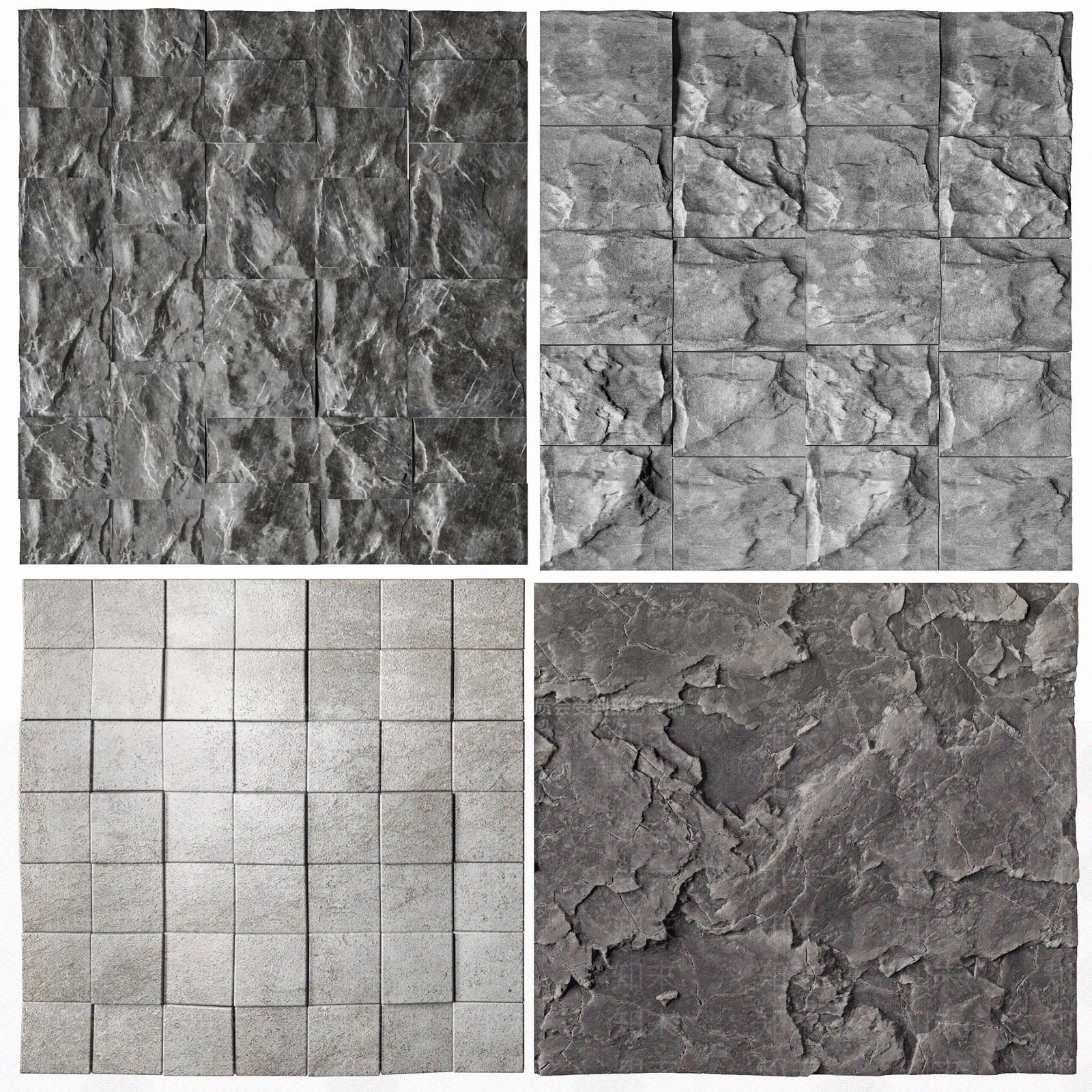 现代文化石背景墙3D模型下载【ID:1107855421】