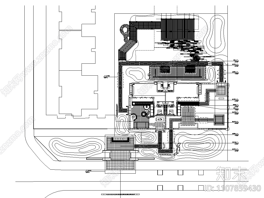 新中式成都蓝光雍景王府cad施工图下载【ID:1107859430】