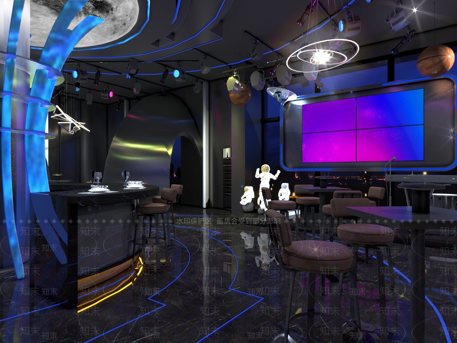 工业风酒吧3D模型下载【ID:1107864998】