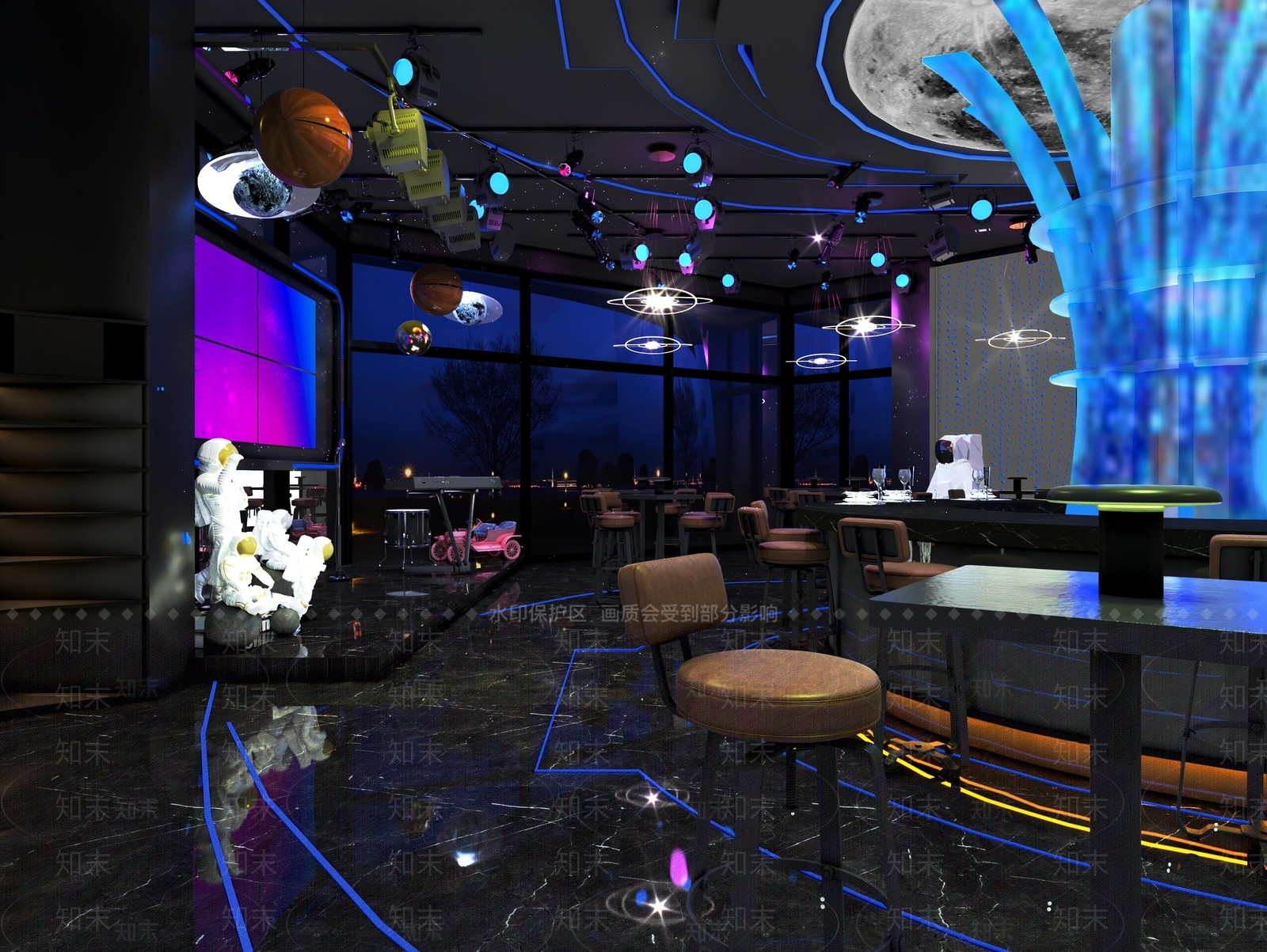 工业风酒吧3D模型下载【ID:1107864998】