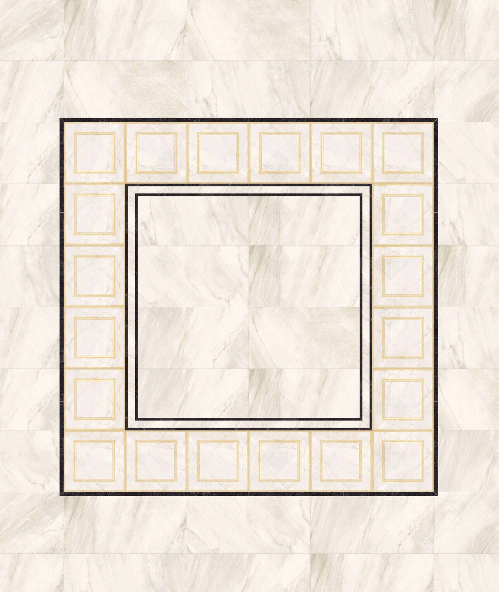 蜜蜂吉纳斯地面边线铺贴石材拼花贴图下载【ID:1107878056】