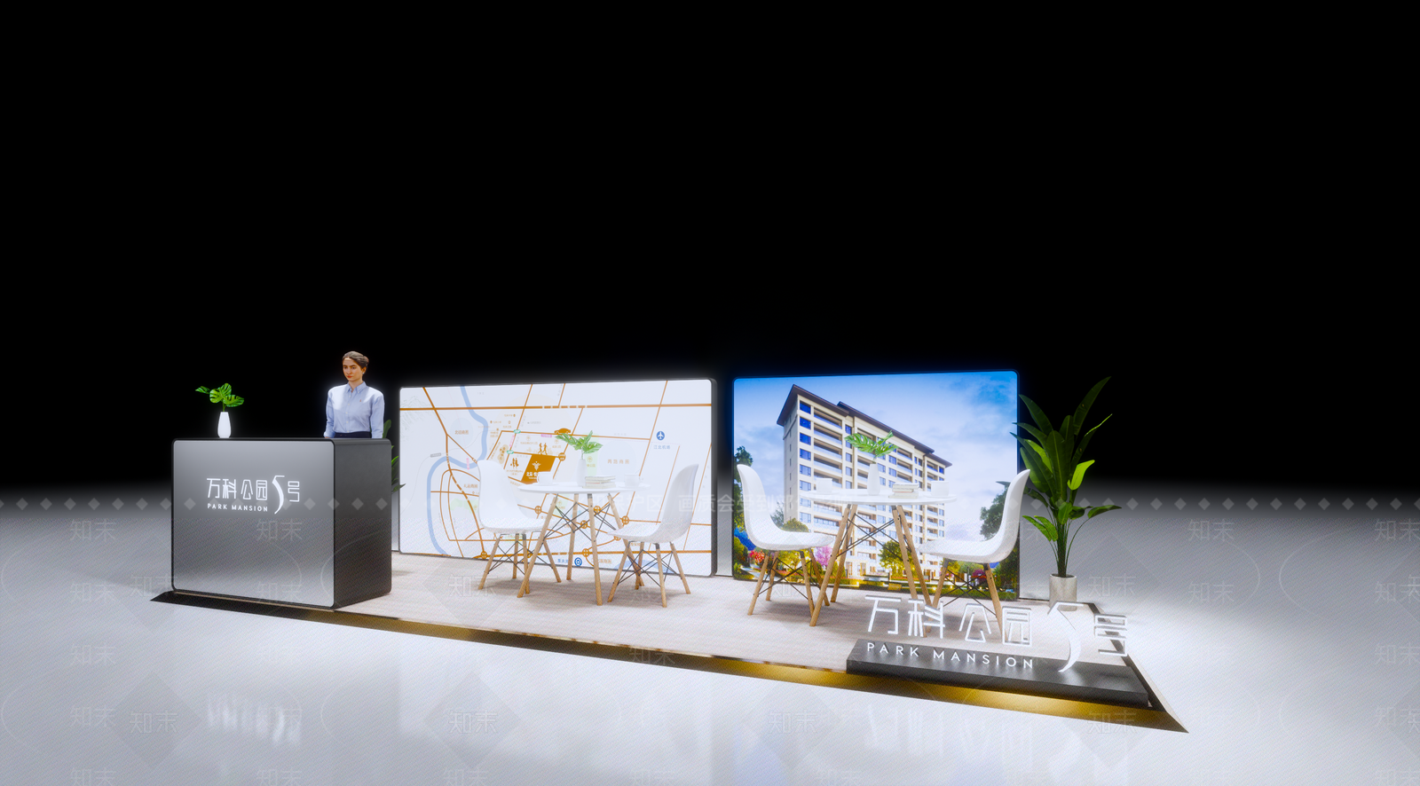 现代商业展厅SU模型下载【ID:1107886905】