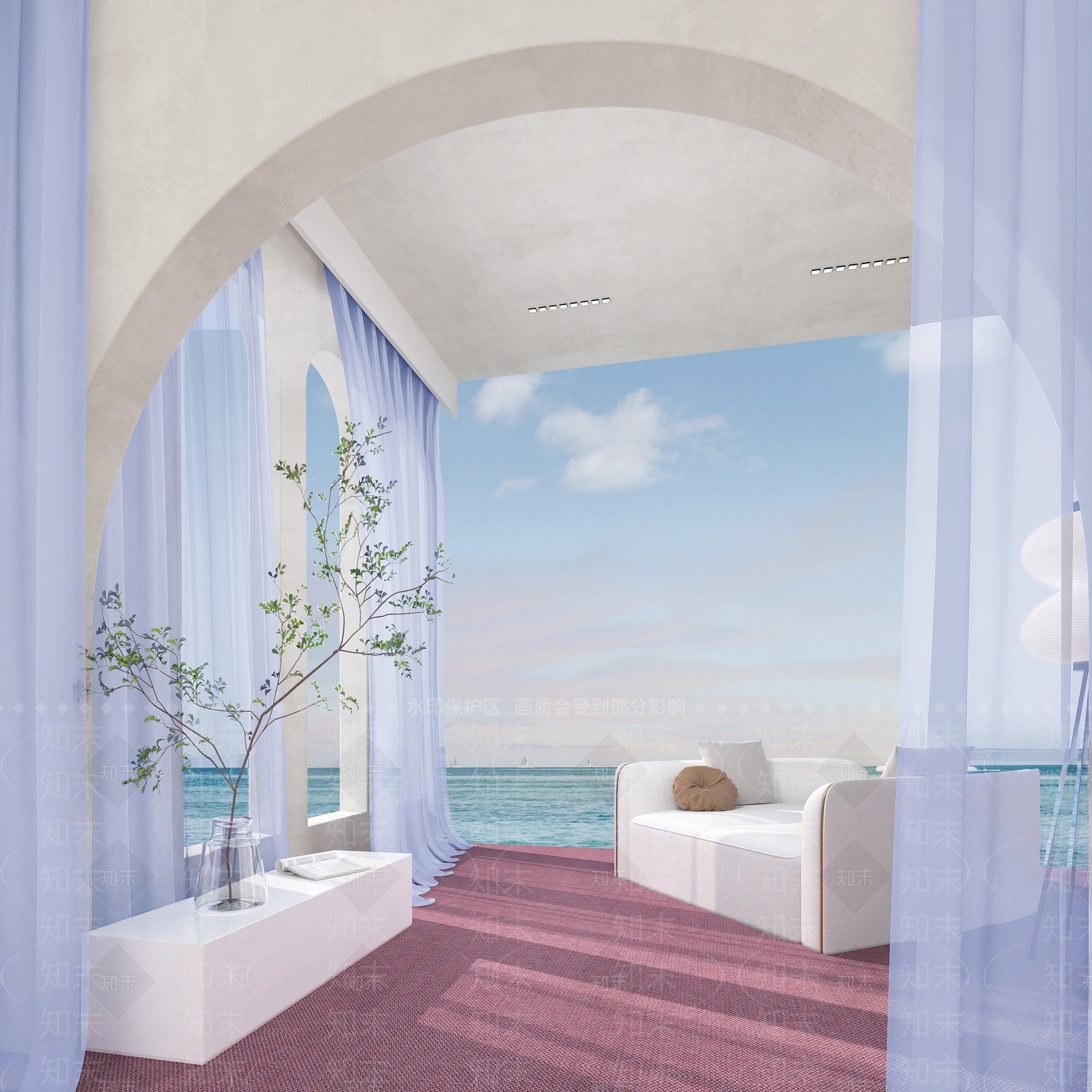 现代休息区3D模型下载【ID:1107891882】