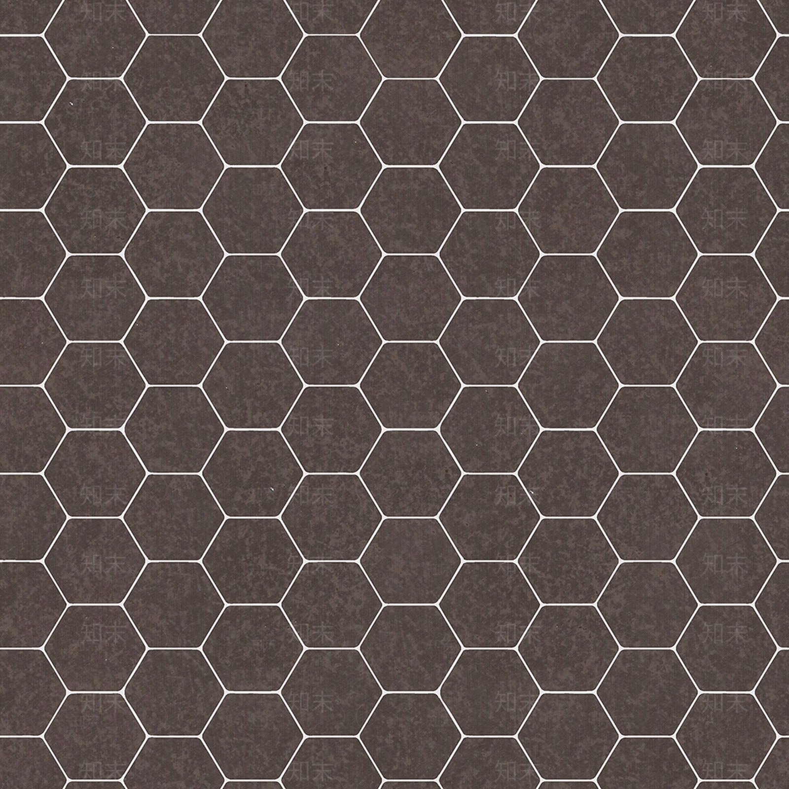 棕色蜂窝拼花瓷砖贴图下载【ID:1107892323】