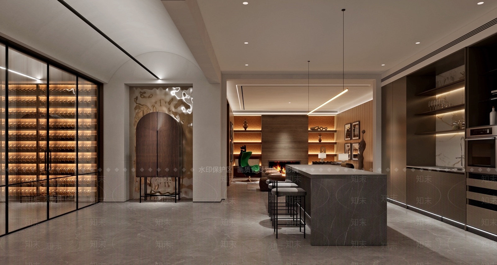 现代品酒室酒窖3D模型下载【ID:1107899314】