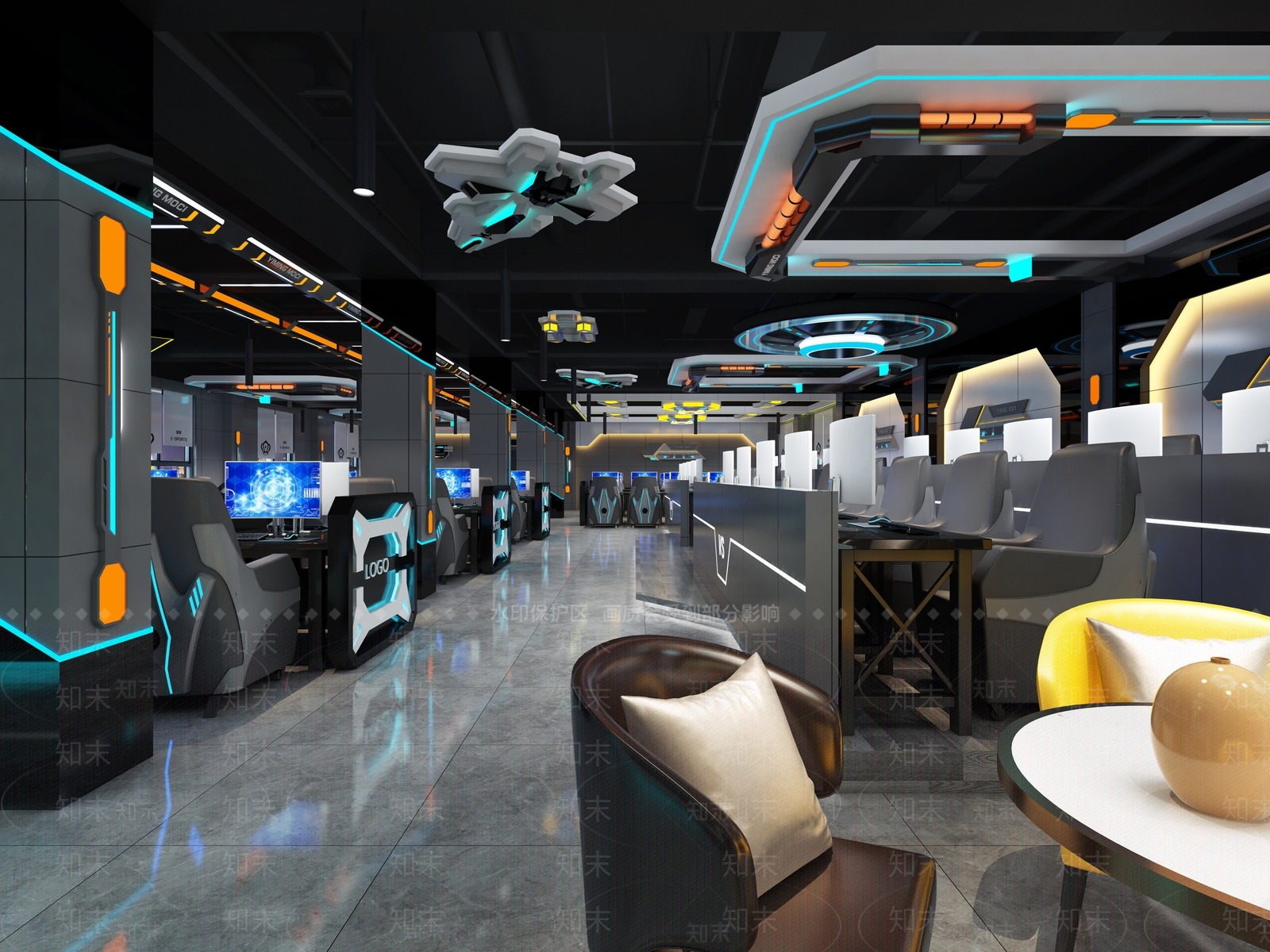 现代网吧网咖3D模型下载【ID:1107906730】