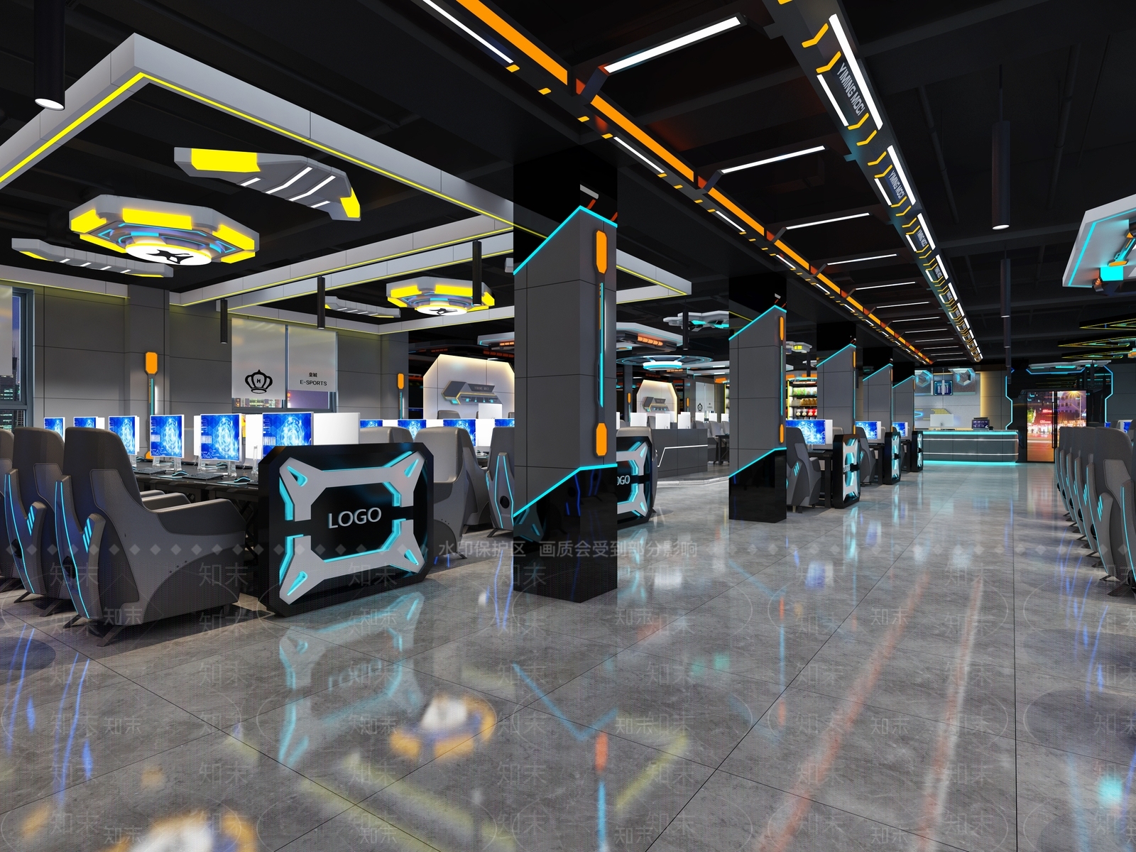 现代网吧网咖3D模型下载【ID:1107906730】