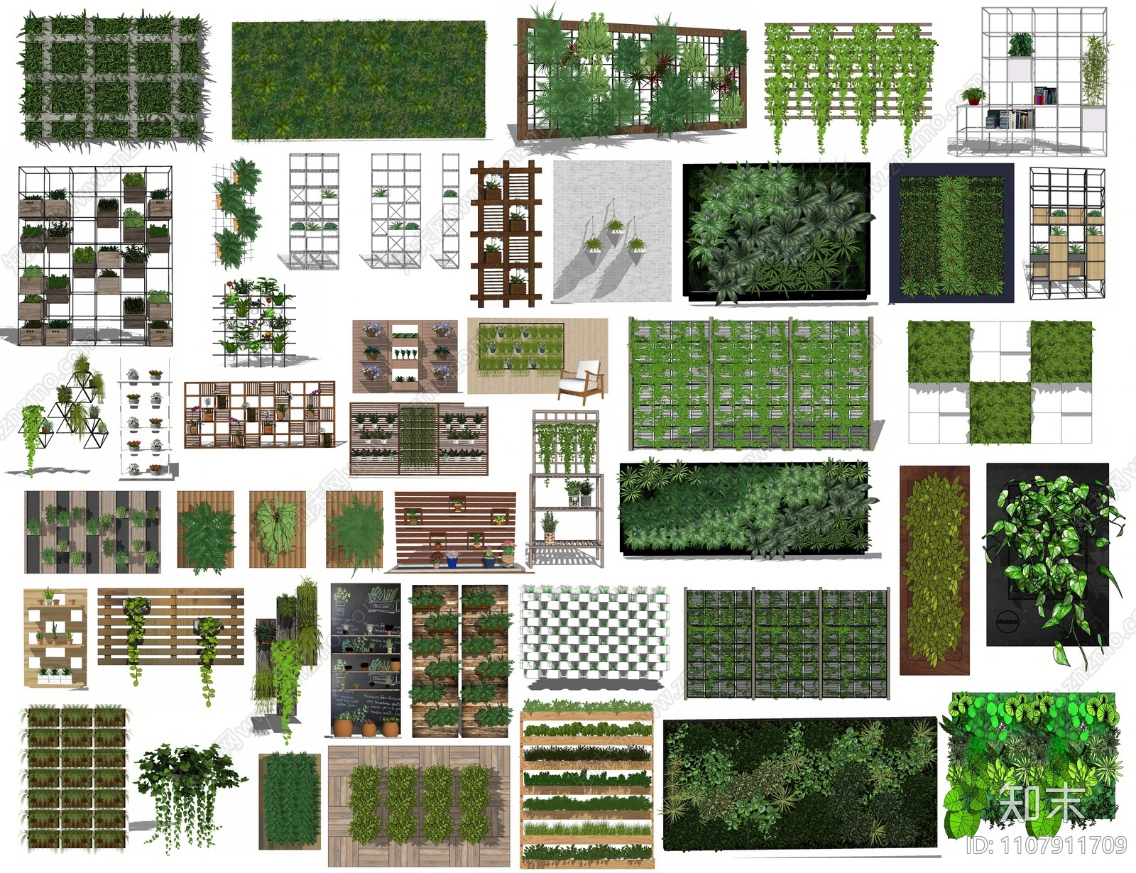 现代垂直绿化SU模型下载【ID:1107911709】