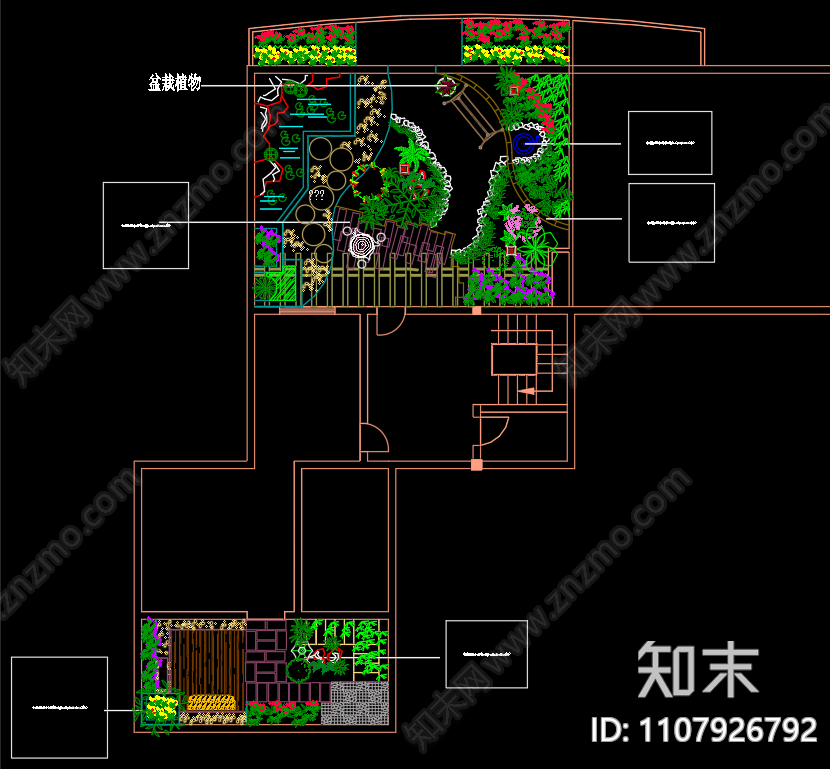 屋顶花园方案cad施工图下载【ID:1107926792】