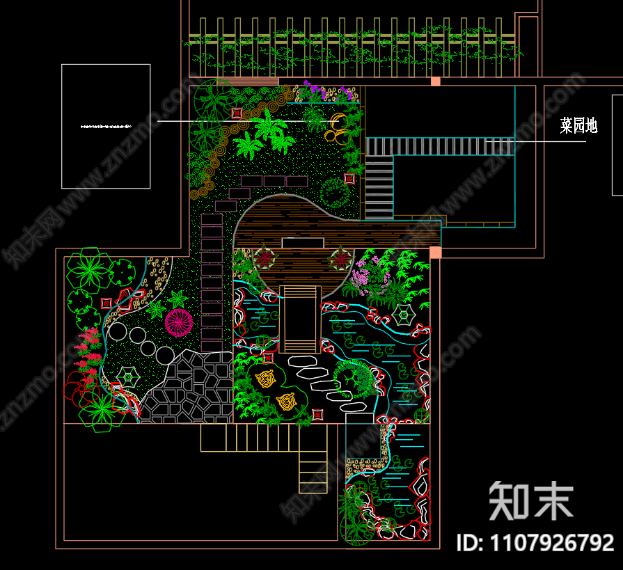 屋顶花园方案cad施工图下载【ID:1107926792】