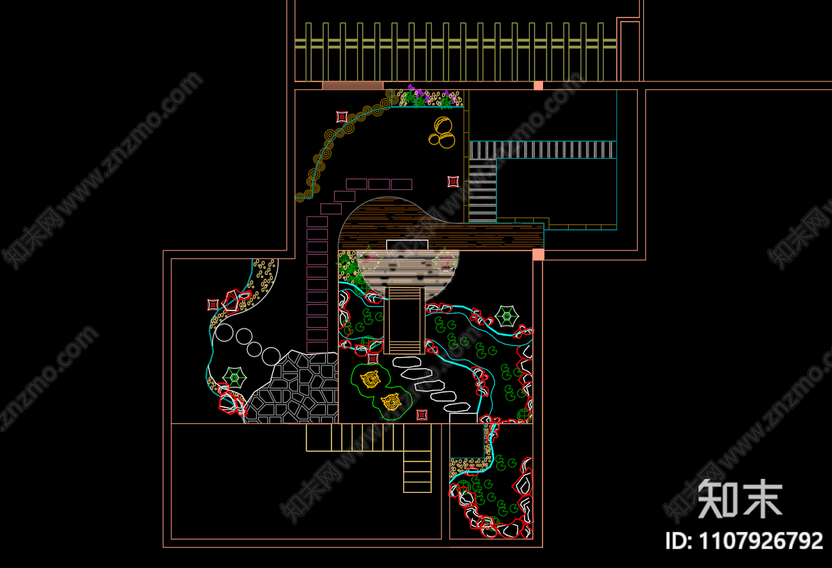 屋顶花园方案cad施工图下载【ID:1107926792】