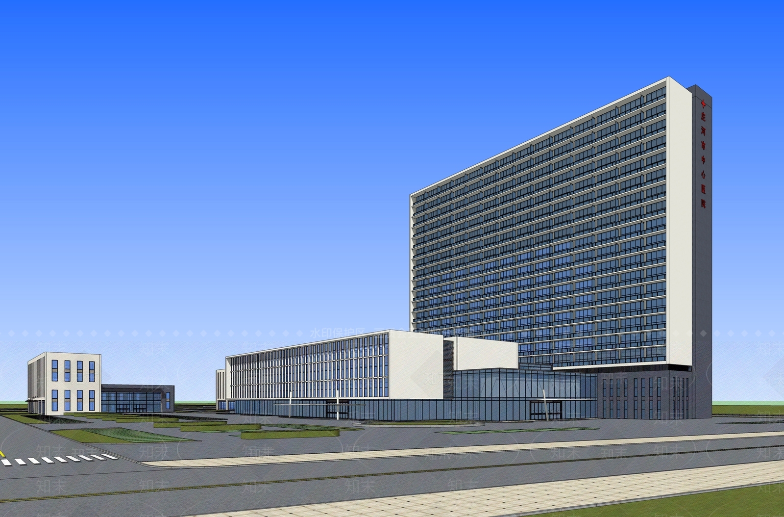 现代医疗建筑SU模型下载【ID:1107928635】